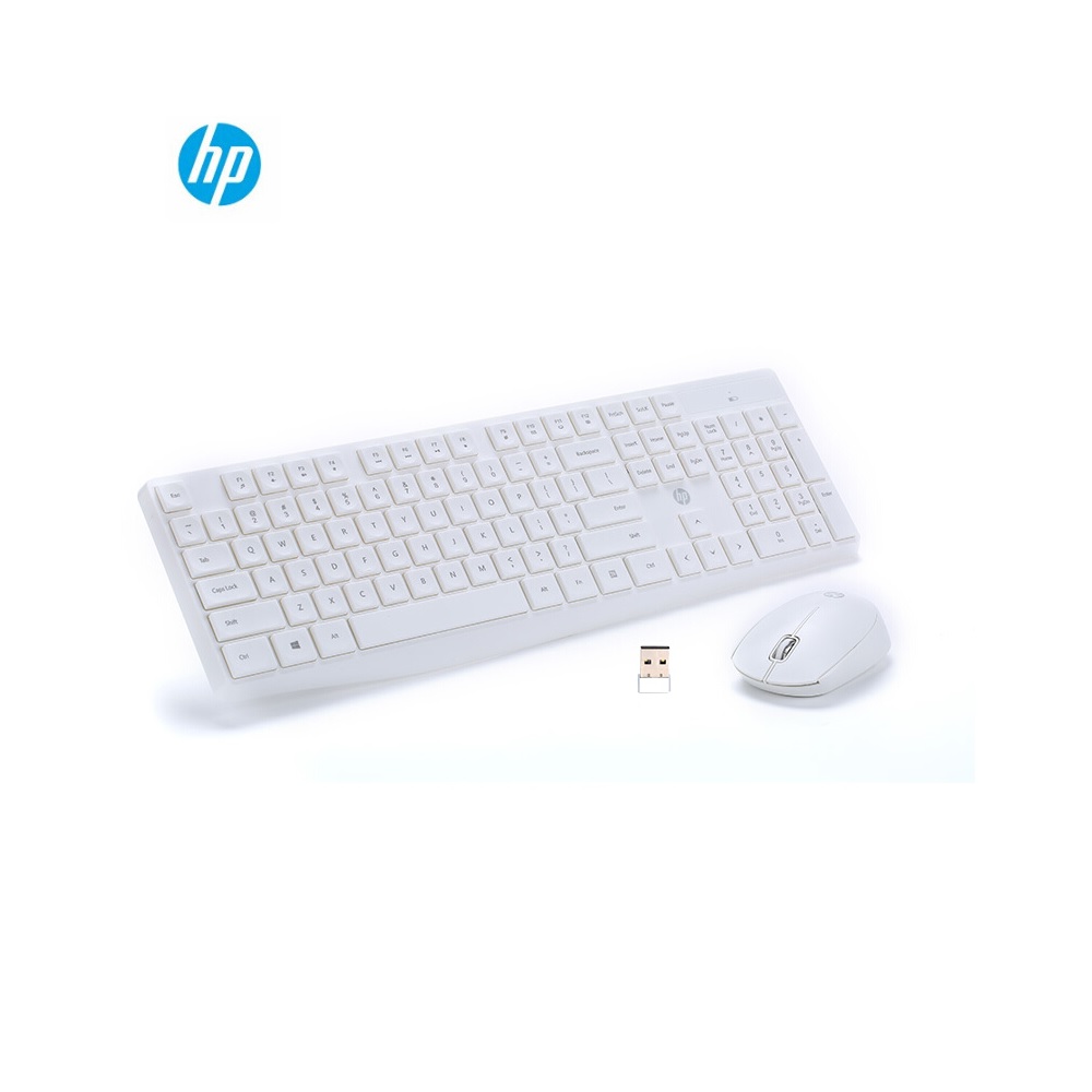 کیبورد و موس بی سیم HP مدل CS10 WHITE COMBO